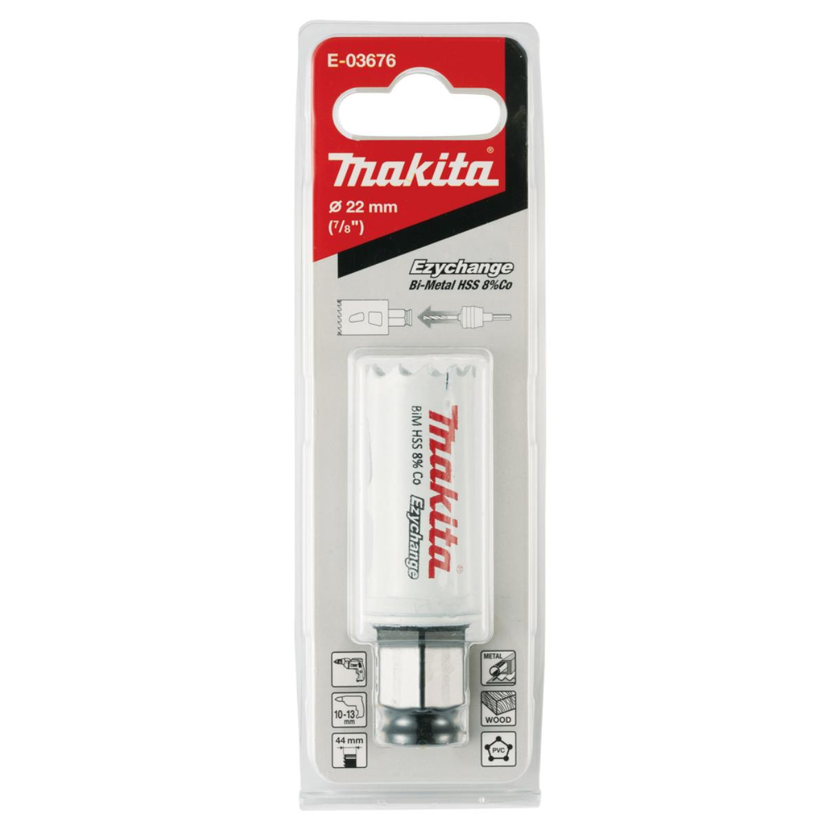 Makita Sägeblattverpackung. Text und Produktdetails auf der Verpackung.