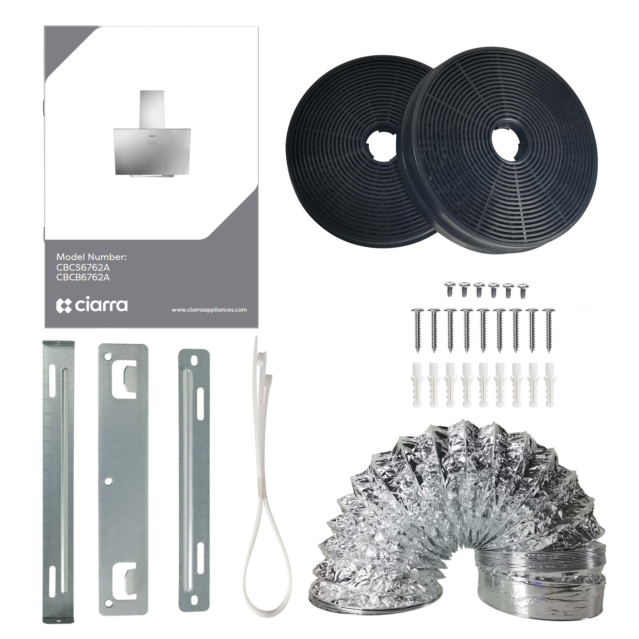 Een assortiment keukenapparatuur onderdelen en accessoires.