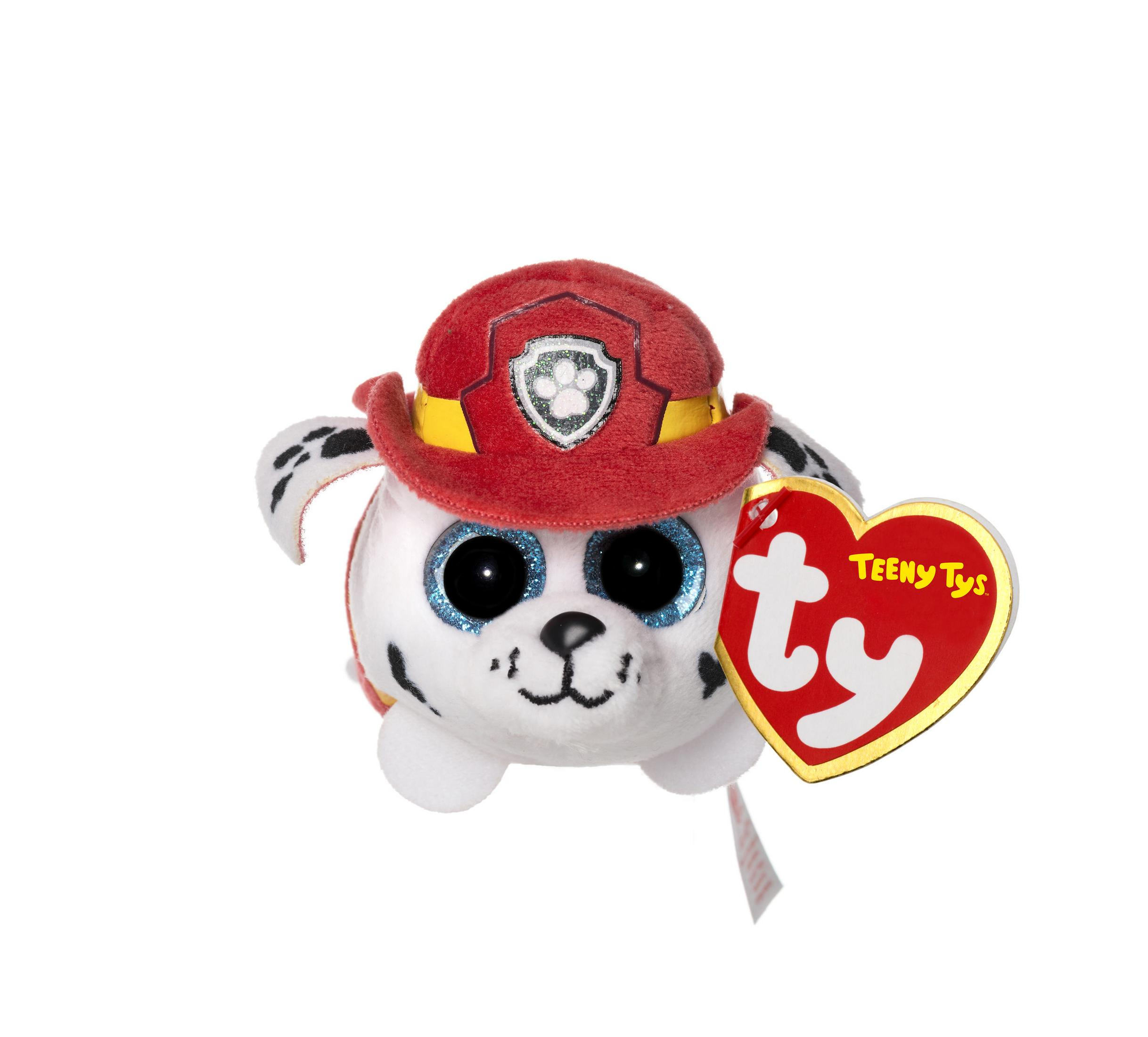 Ein Stofftier der Figur Marshall aus der Paw Patrol-Serie.