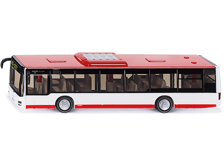 Yskerrig Toy Bus Spielzeug - Zurückziehbarer Stadtbus Rot