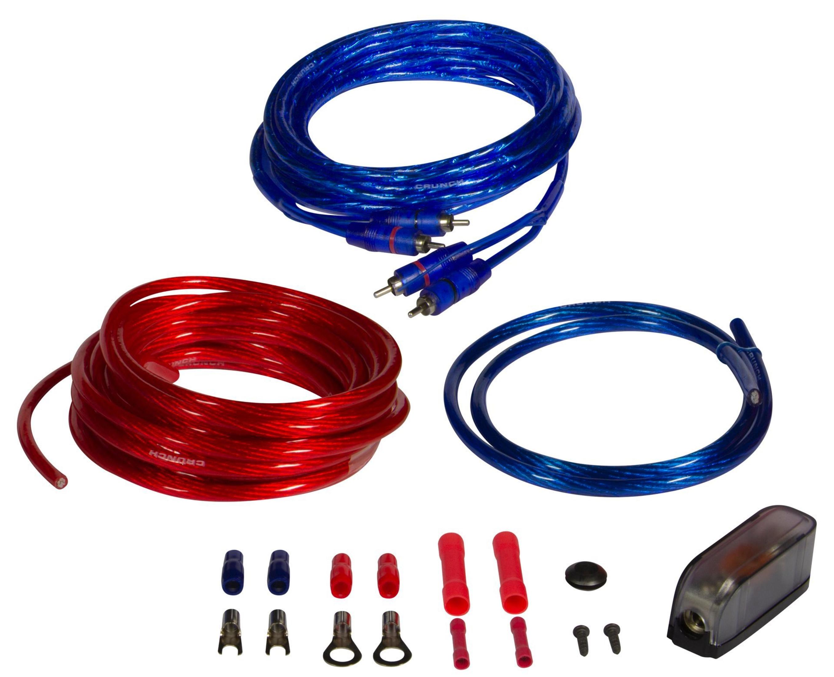 Kabel und Zubehör für den Einbau von Auto-Audio.