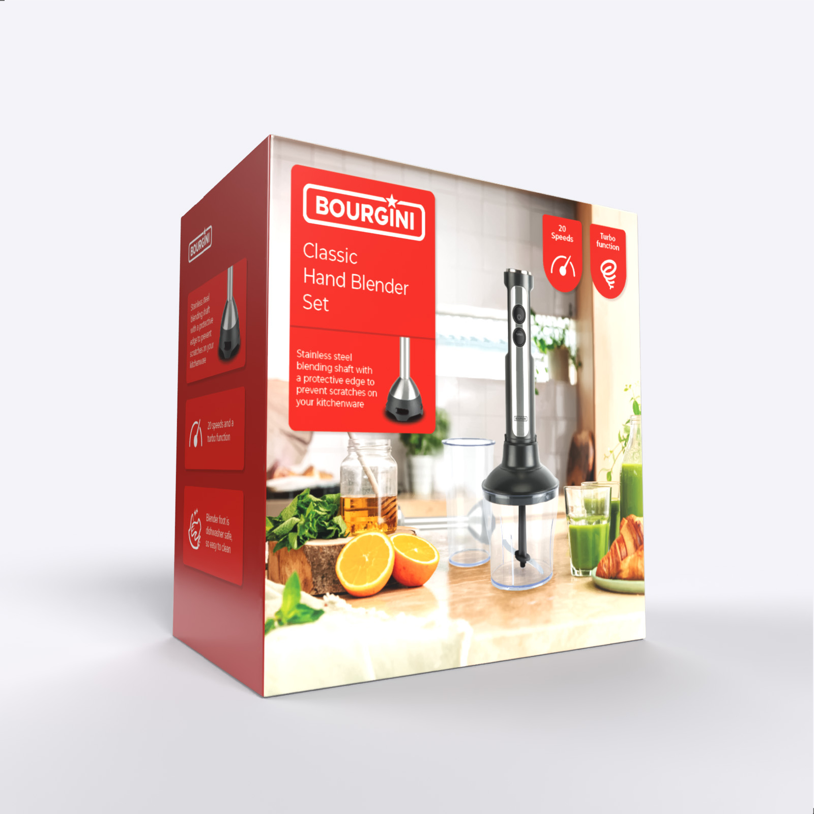 Butelka na wodę ze stali nierdzewnej z bambusową pokrywką, białe tło.