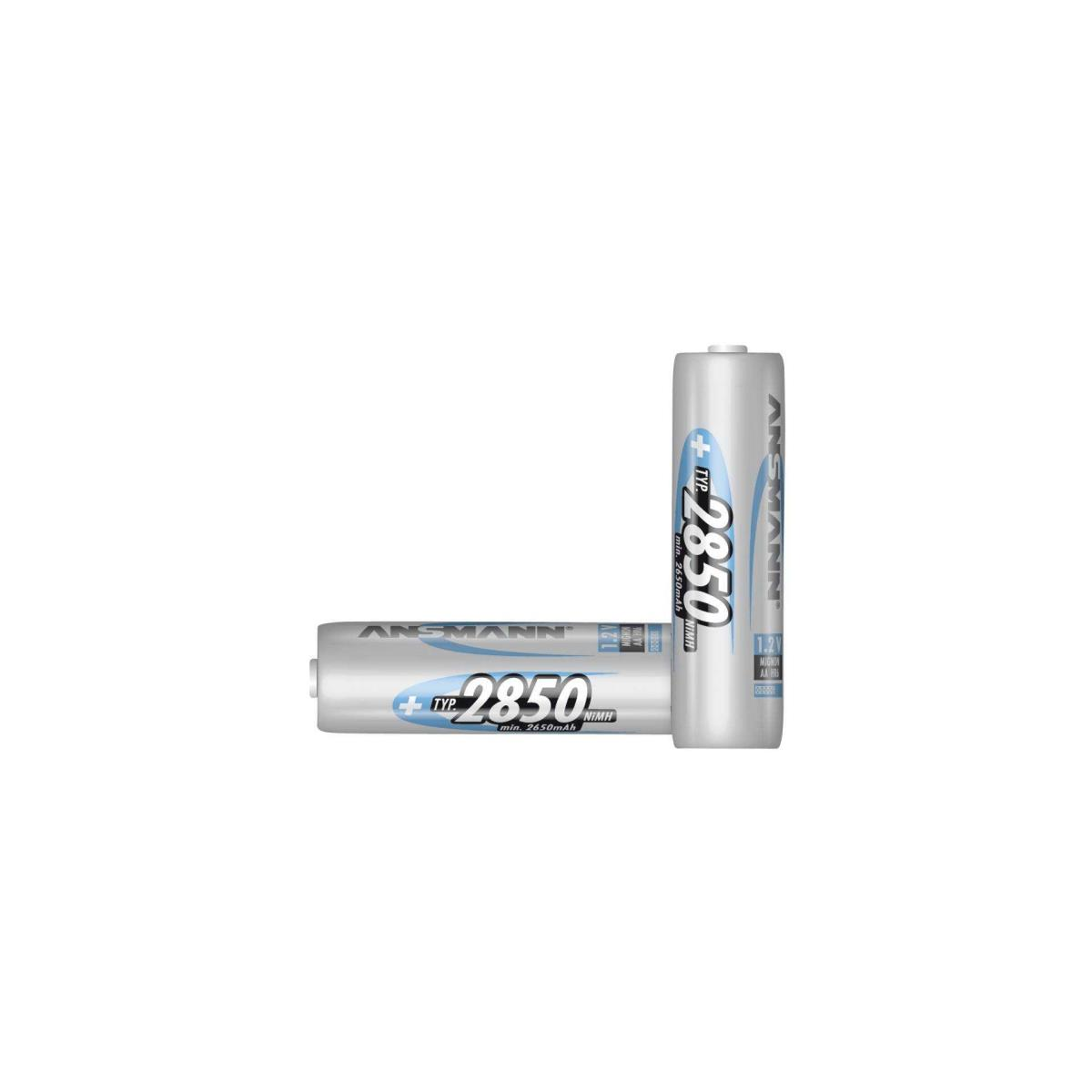 Zwei zylindrische Batterien. Der Hintergrund ist weiß.