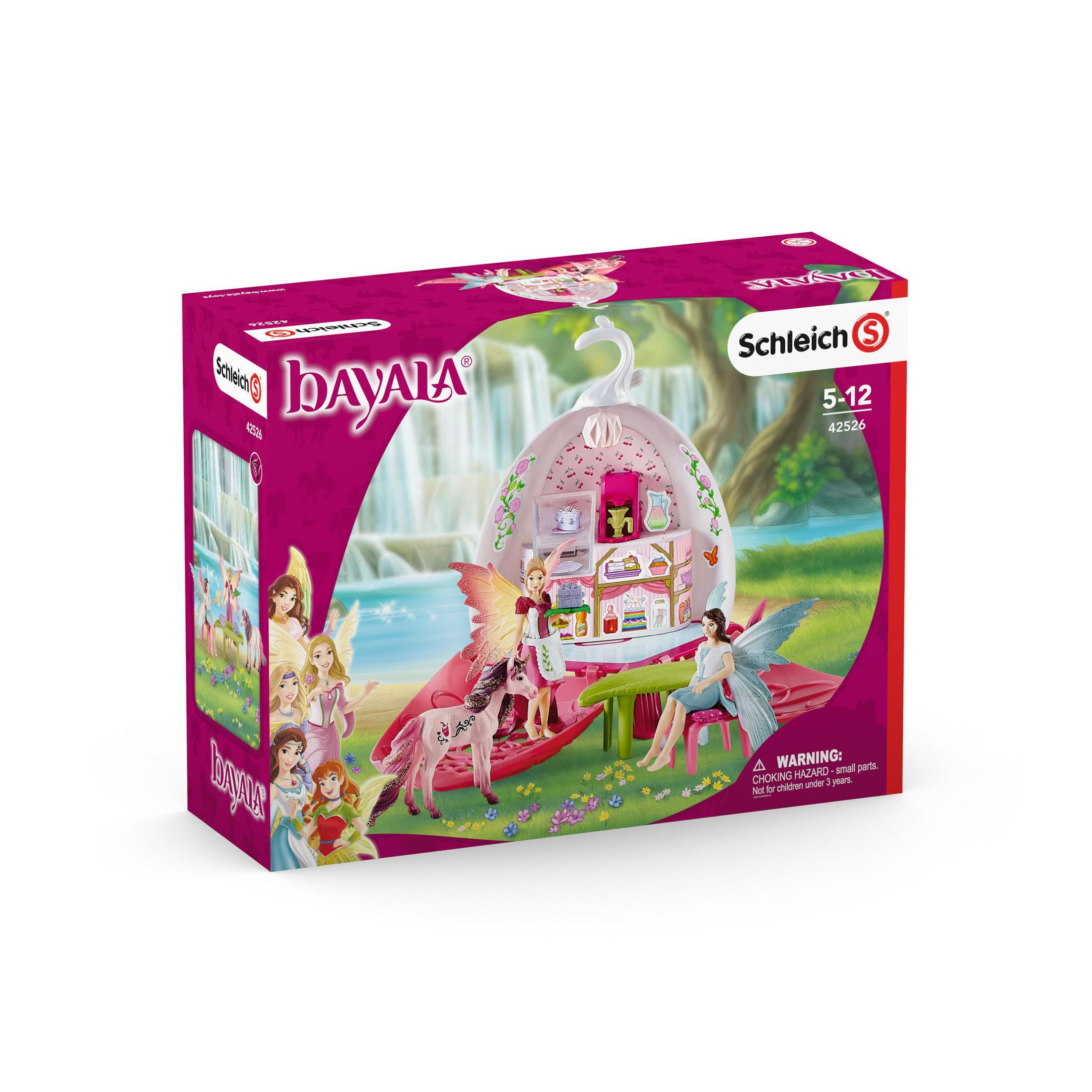 Boxed Schleich Bayala Spielset. Enthält Feen, ein Einhorn und einen dekorativen Laden.