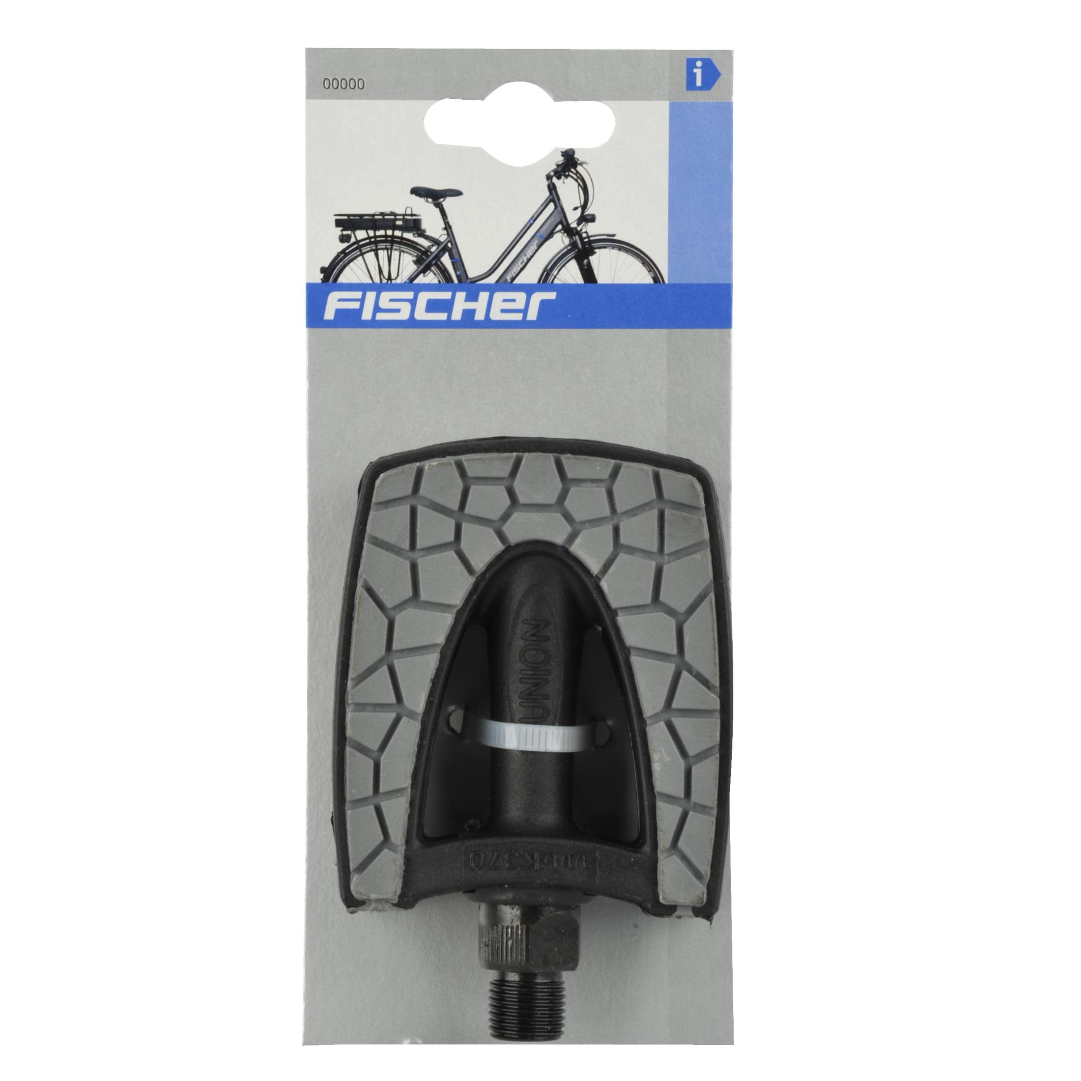 Ein Fahrradpedal in einer Verpackung. Die Verpackung zeigt ein Fahrrad.
