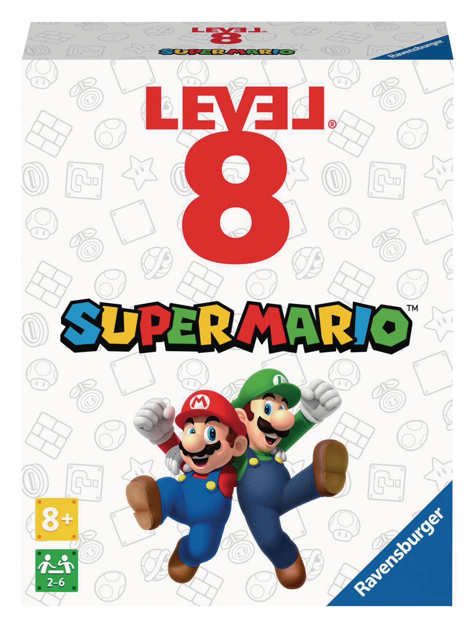 Grafika pudełka Super Mario Level 8 z Mario i Luigim.