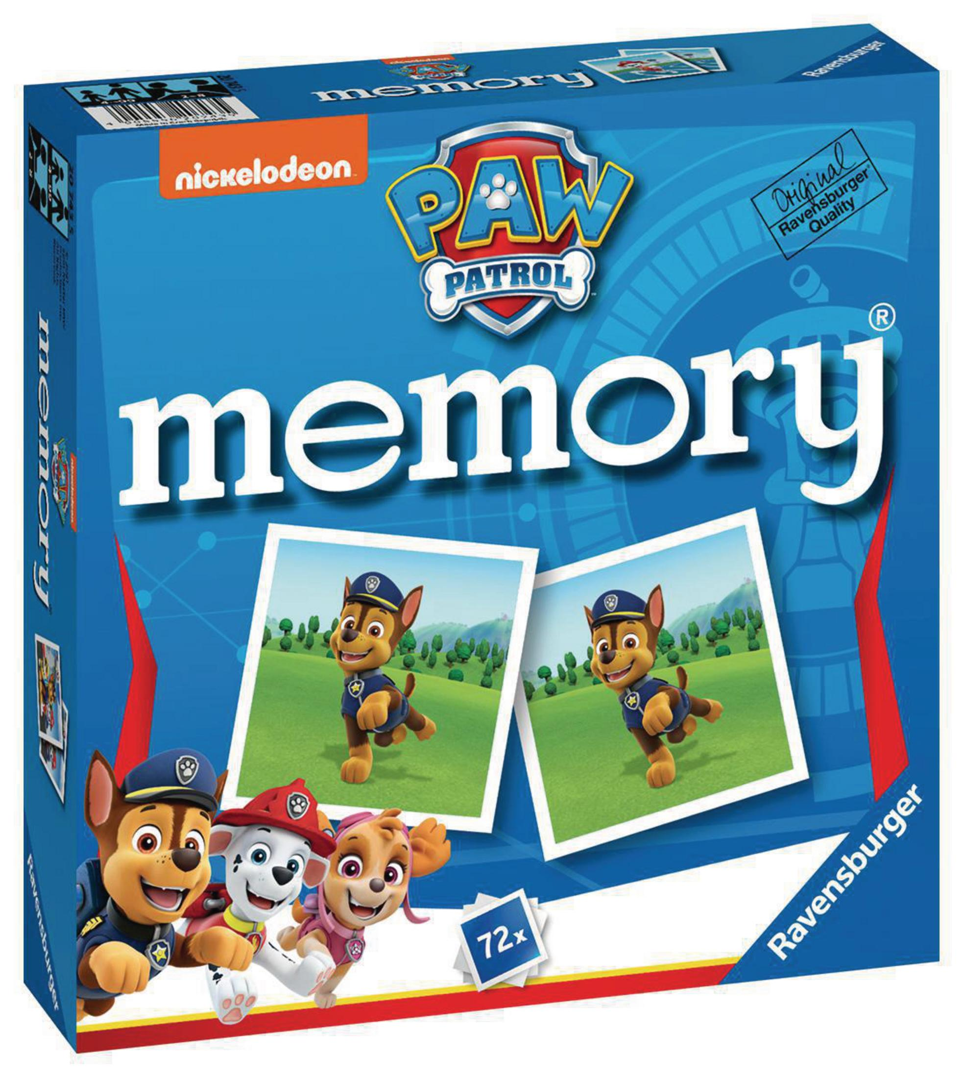 Paw Patrol Memory Spielbox mit Charakteren.
