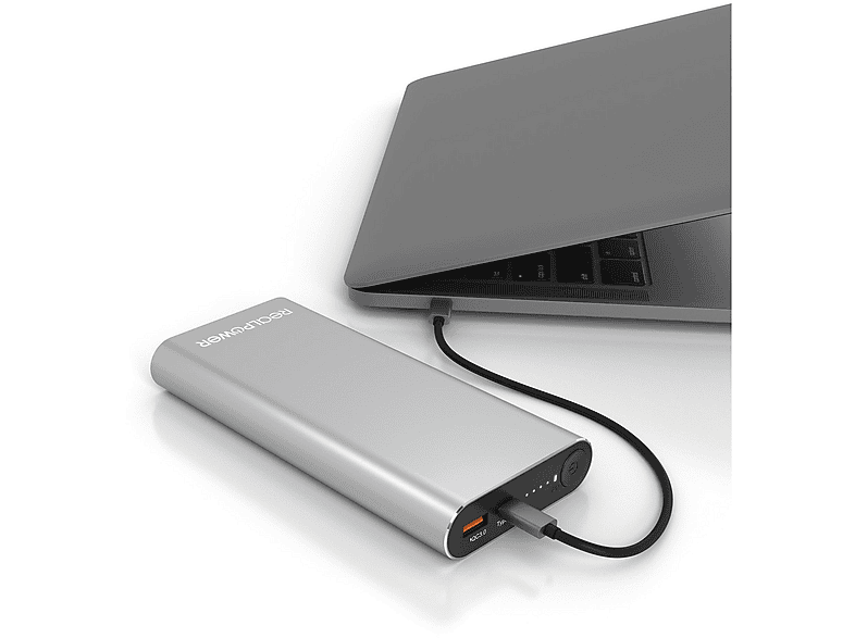 REALPOWER 282237 PB-20000 PD PRO SILBER Powerbank 20000 mAh Silber
