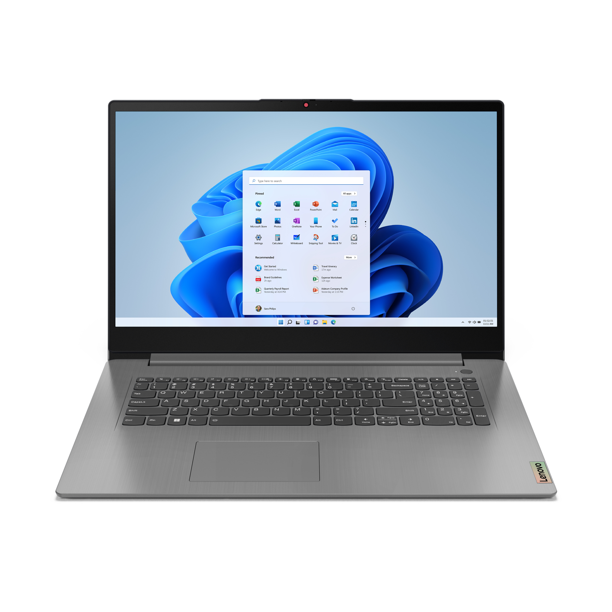 LENOVO IdeaPad 3 17IAU7, Laptop, mit 17,3 Zoll Display, Intel
