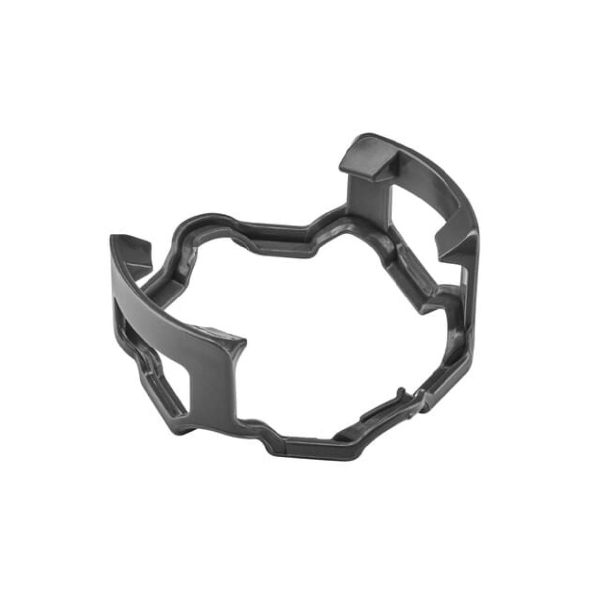 Oggetto circolare in plastica nera con un design unico, forse una copertura protettiva.
