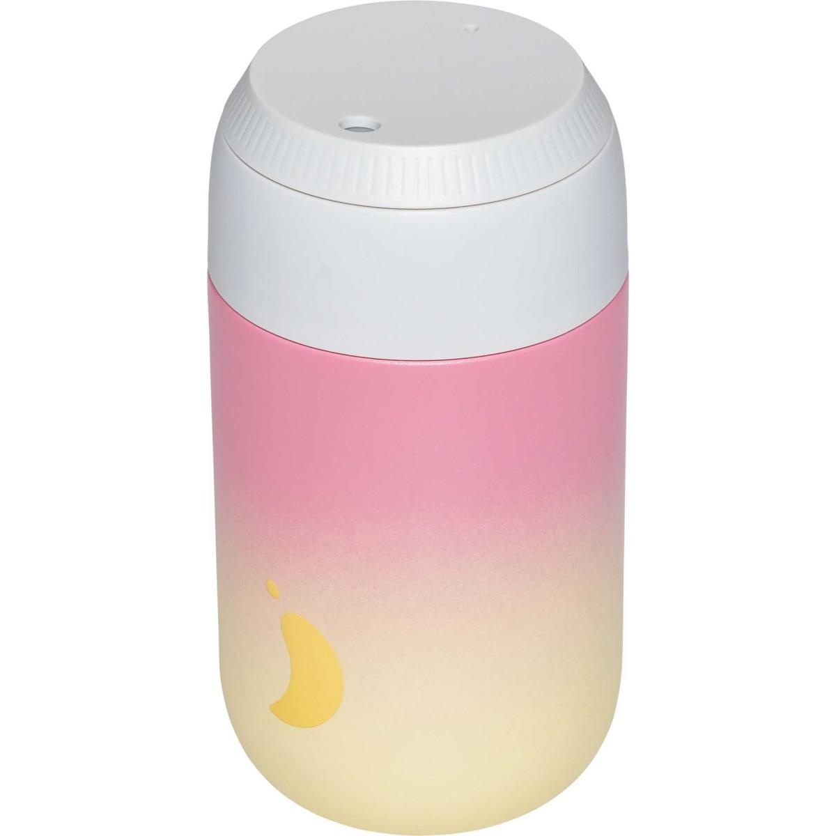 Isolierte Wasserflasche, rosa und gelb verlaufend.