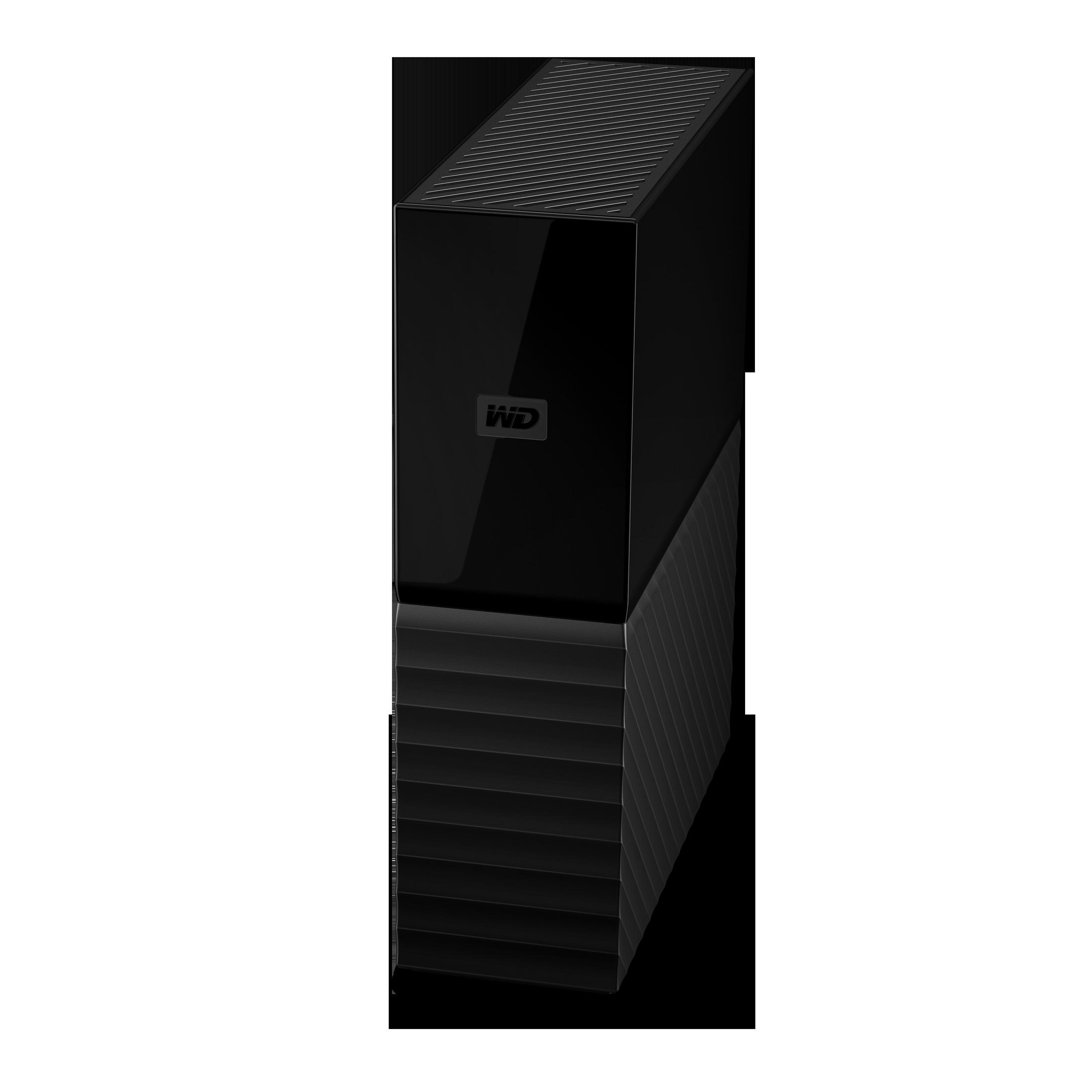 Disco rigido esterno nero. Rettangolare con logo WD.