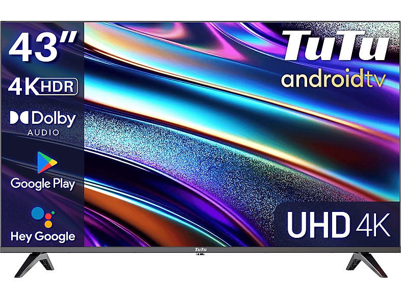 TUTU TUS43UQ1A LED TV (Flat, 43 Zoll / 110 cm, UHD 4K, SMART TV)