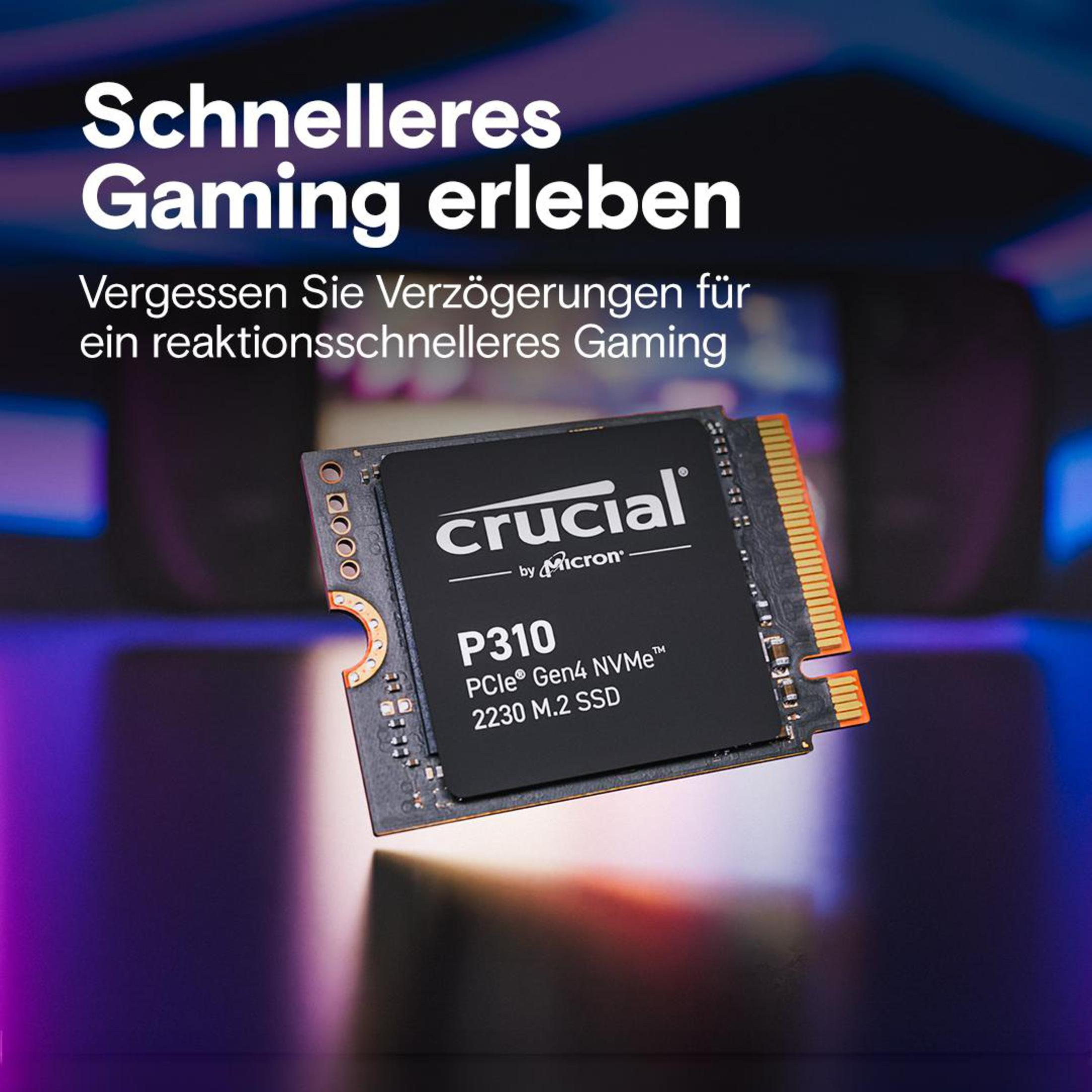 Czarna karta SSD z tekstem, na niebiesko-fioletowym tle gradientowym.