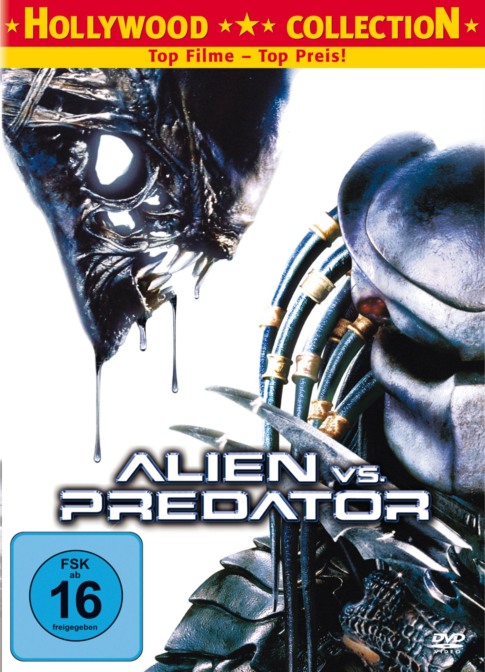 DVD-Cover: Alien vs. Predator. Der Alien ist über dem Predator. Text: Alien vs. Predator.