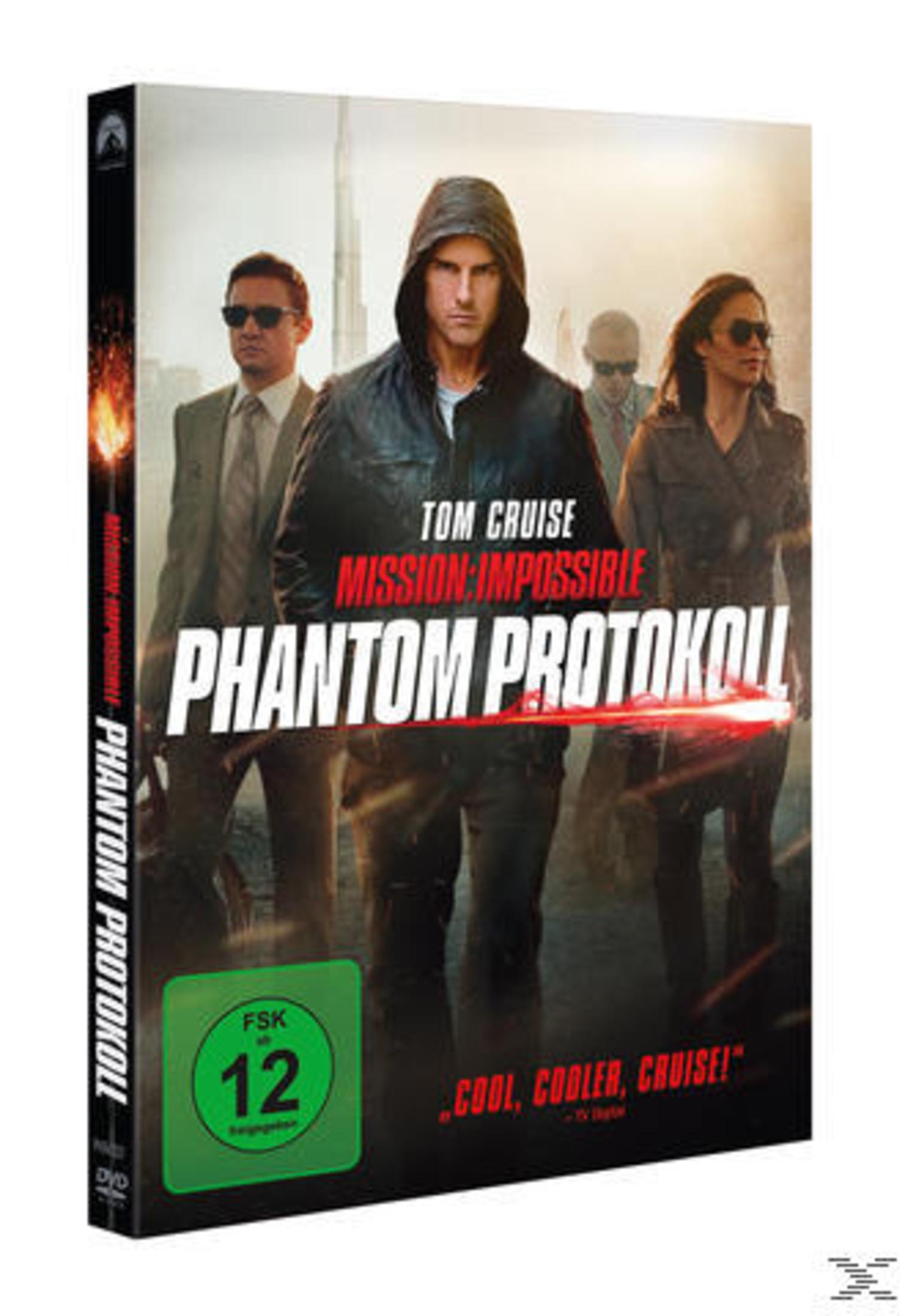 DVD-Hülle mit Tom Cruise auf dem Cover von 'Mission: Impossible - Phantom Protokoll'.