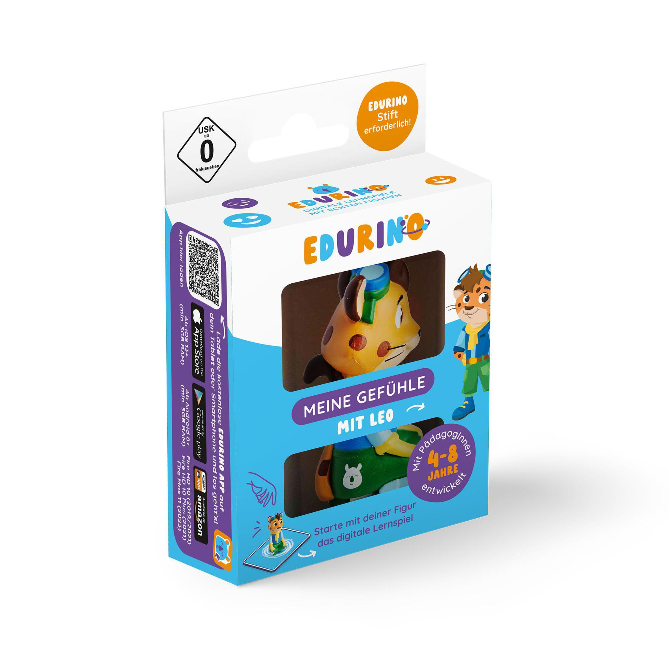 Spielzeug in der Box mit Cartoonfigur auf der Vorderseite und grünem Hintergrund.