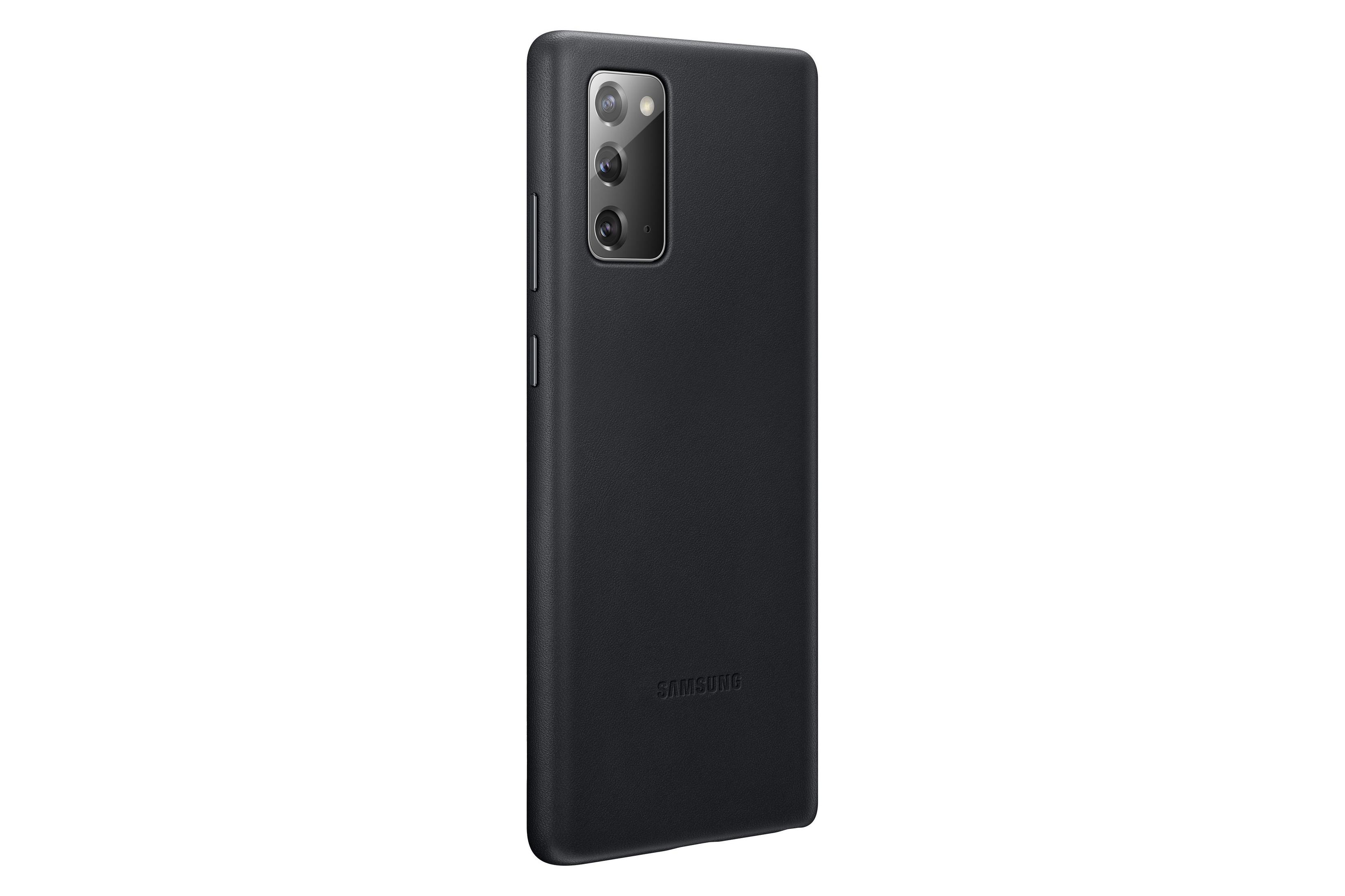 Custodia nera per telefono Samsung con intaglio per fotocamera.
