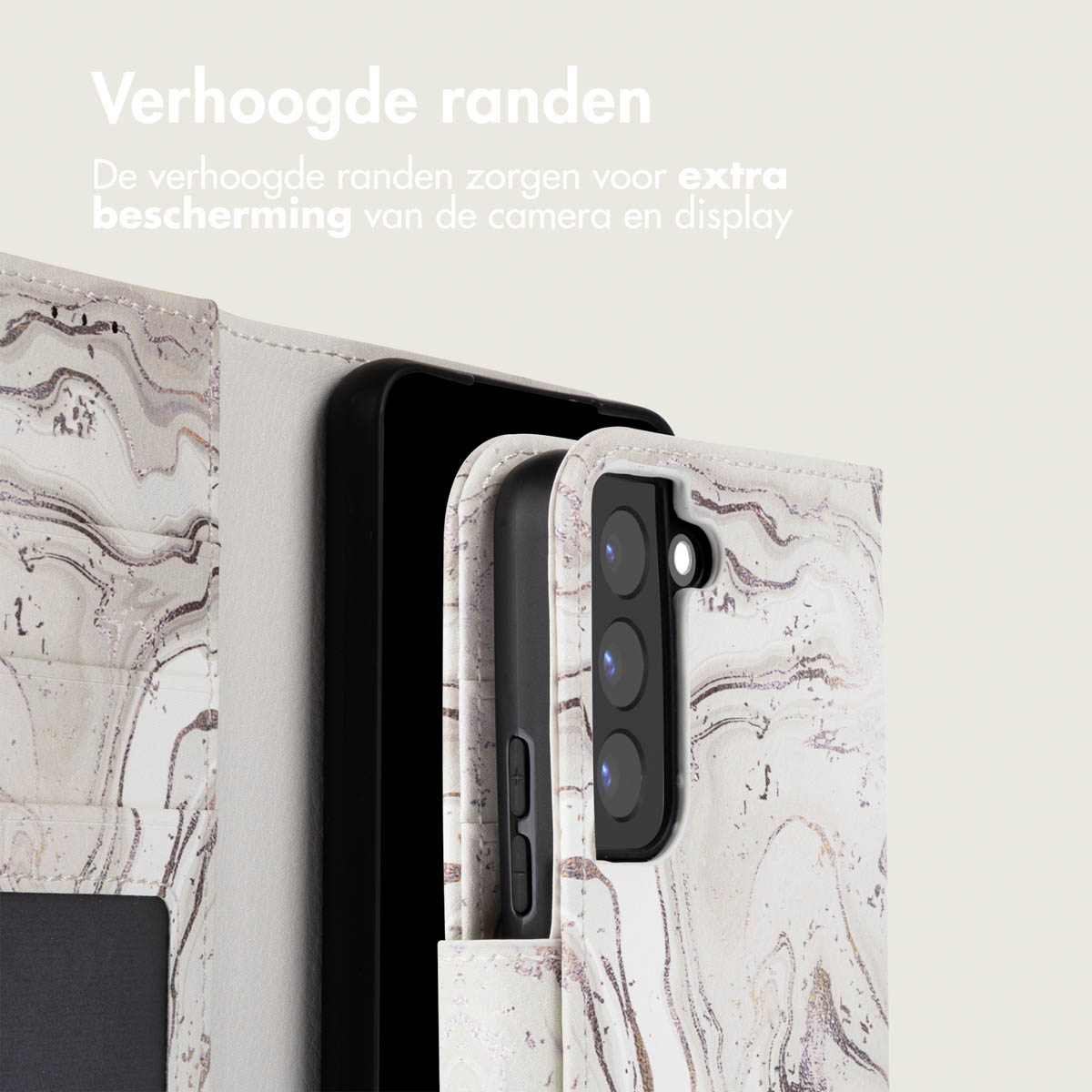IMOSHION Bookcase CUSTODIA A LIBRO per Samsung Galaxy S22, Multicolore