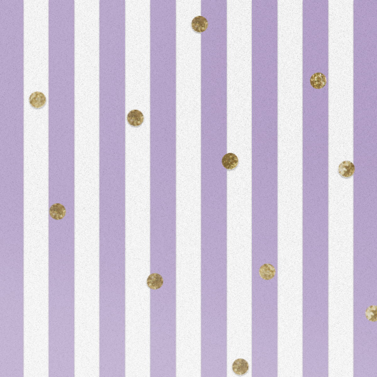Paars en wit gestreepte achtergrond met gouden glitterstippen verspreid.