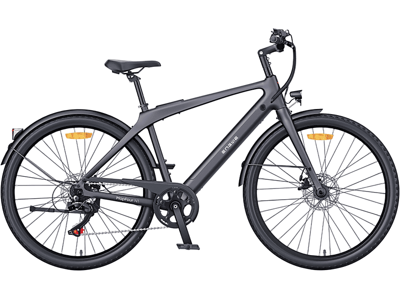 ENGWE MAPFOUR N1 AIR Citybike (Laufradgröße: 27,5 Zoll, Rahmenhöhe: 150 cm, Unisex-Rad, 360 Wh, grau)