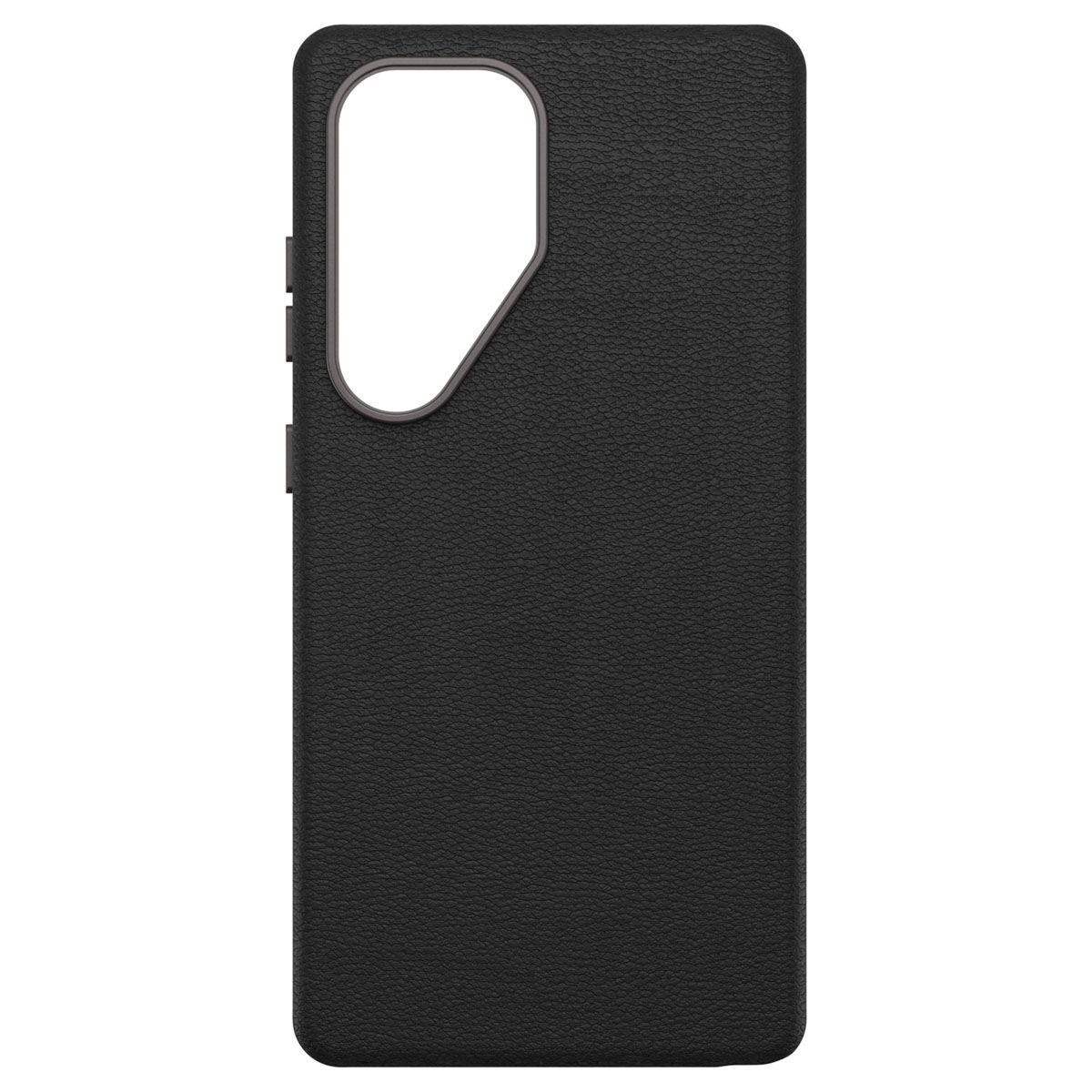 Coque de téléphone noire. Coque Otterbox, montrant l'arrière du téléphone.