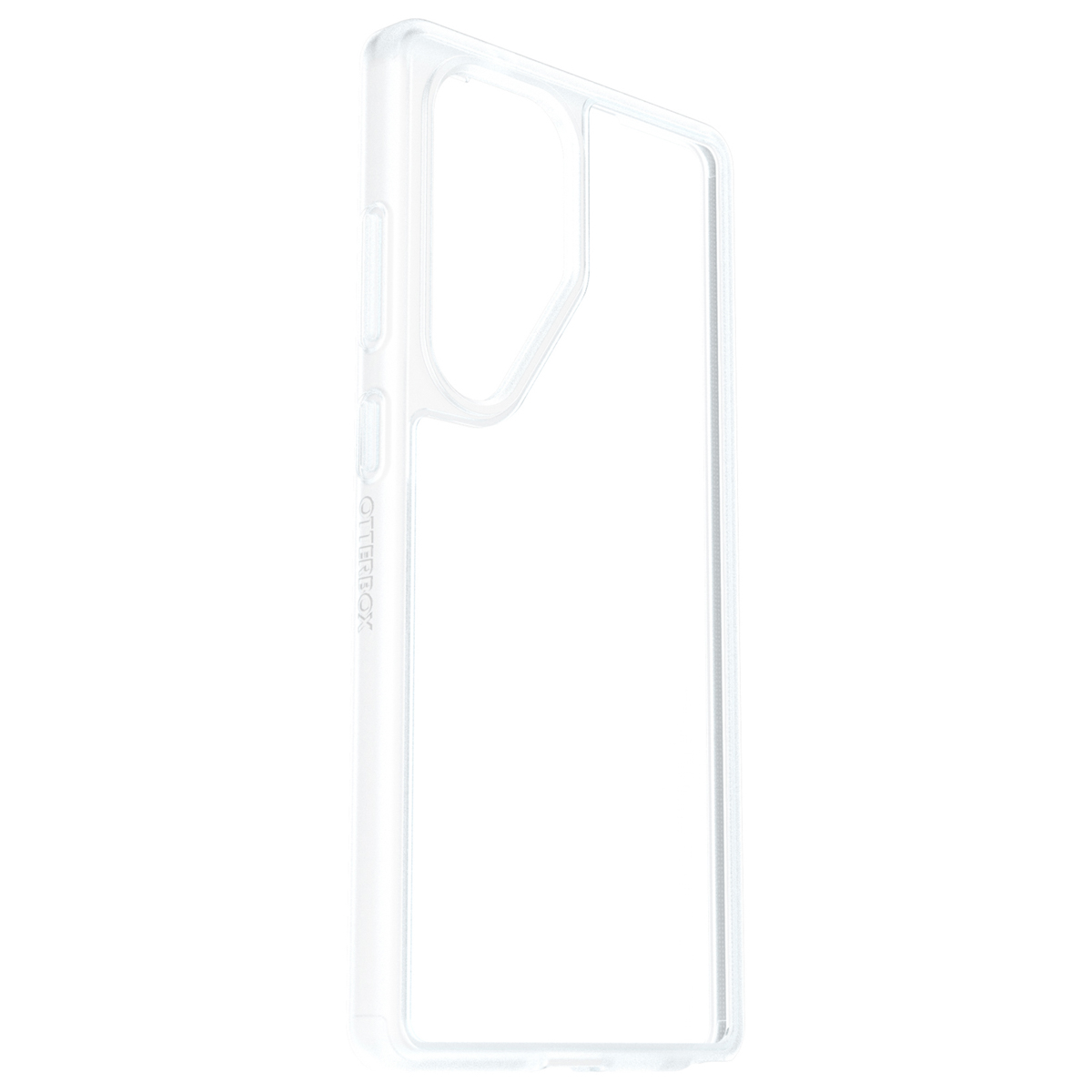 Custodia Otterbox trasparente per telefono, che mostra il telaio. La custodia è trasparente.