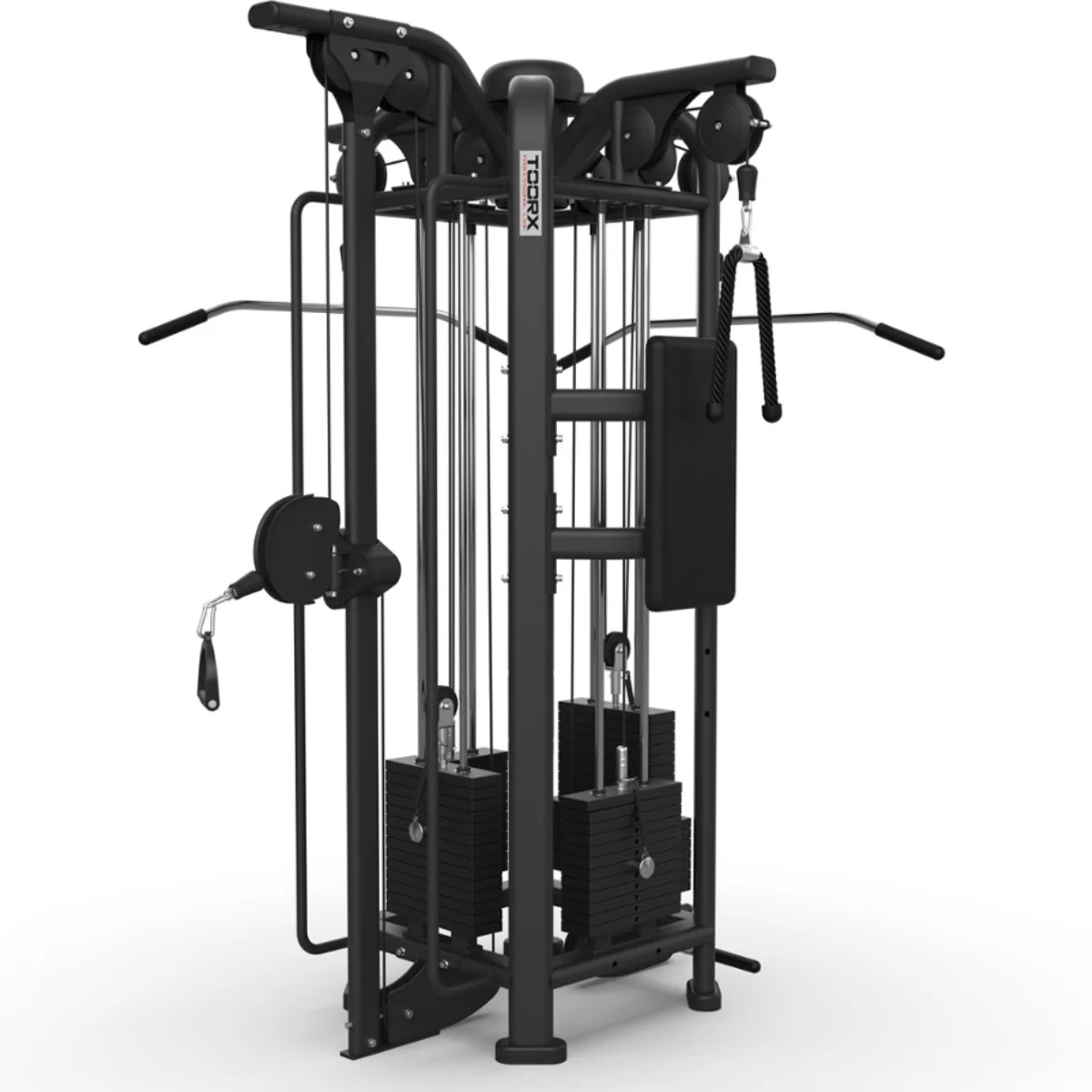 Machine multi-gym noire pour l'entraînement en force.