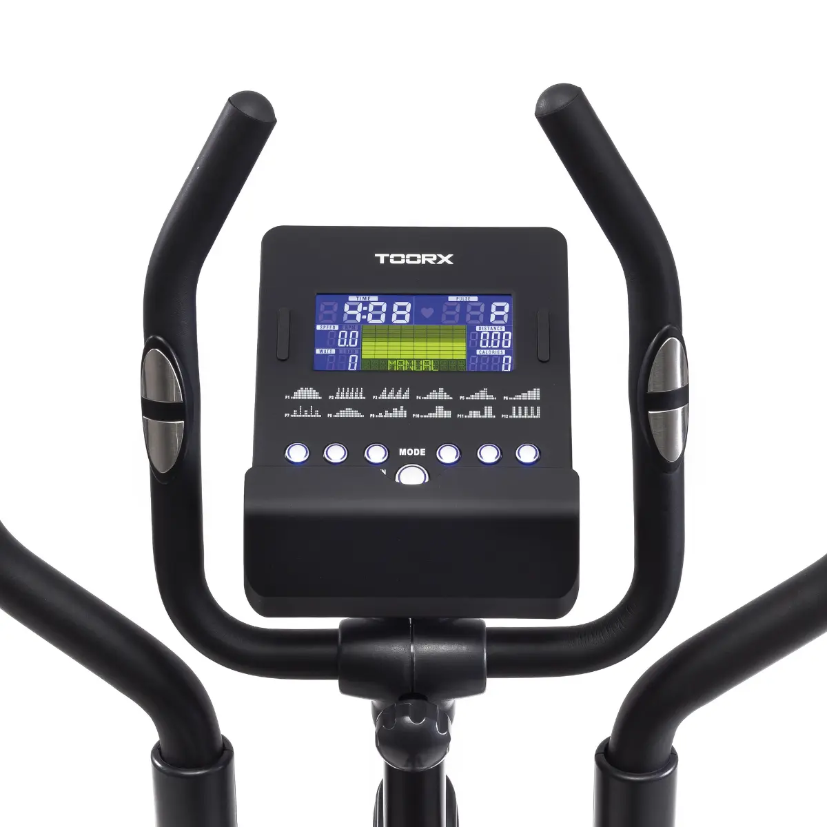 Console de l'elliptique affichant les données d'entraînement.