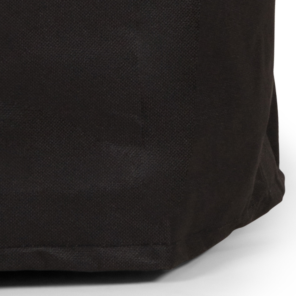 Image shows a close-up of a dark brown fabric, likely for a furniture cover.