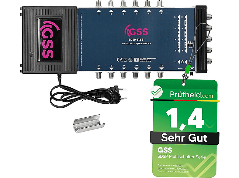 GSS SDSP 912 S -2 Satelliten -12 Teilnehmer Multischalter | SATURN