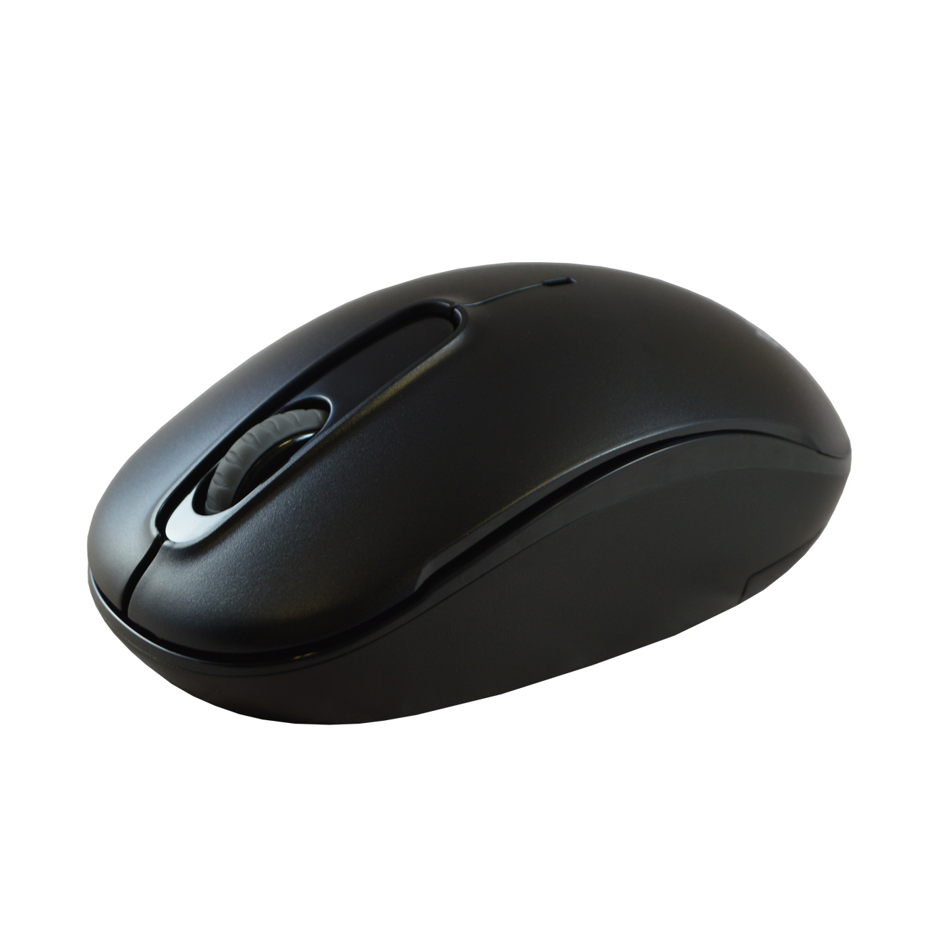 Mouse nero con rotella e due pulsanti.