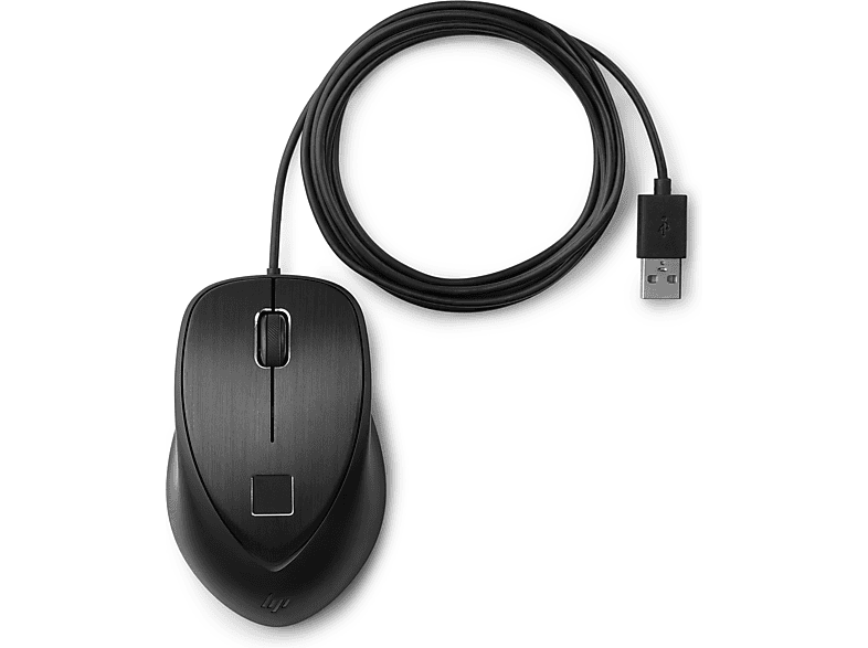 HP USB Fingerprint Mouse Muis Zwart | MediaMarkt
