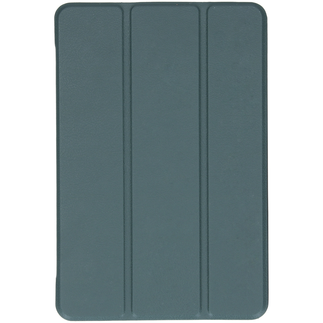 A closed teal tablet case.