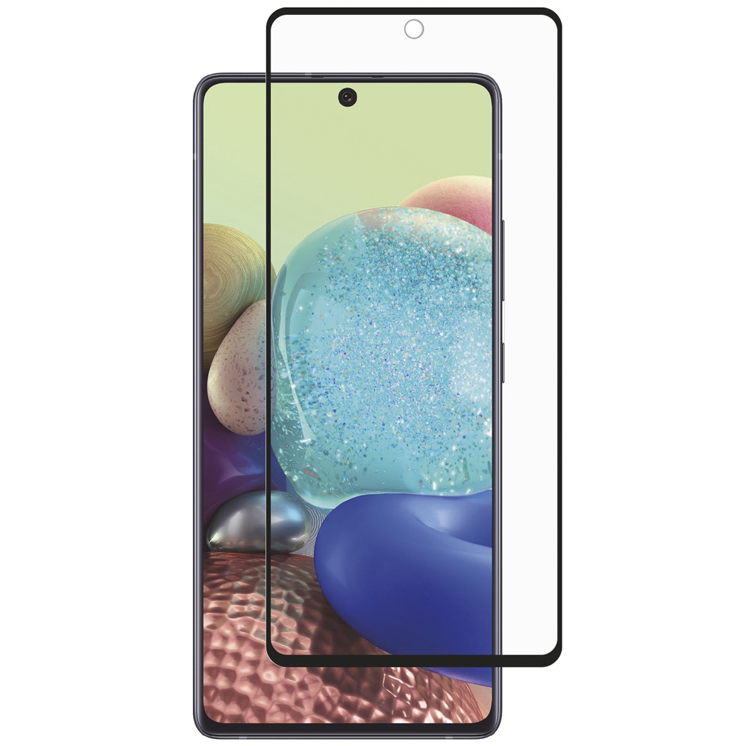 Smartphone avec protecteur d'écran. Protecteur transparent sur l'écran du téléphone.