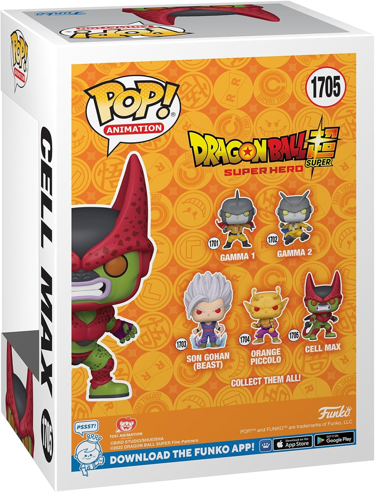 Caja de figuras Funko Pop! Dragon Ball Super. Representa la figura de Cell Max.