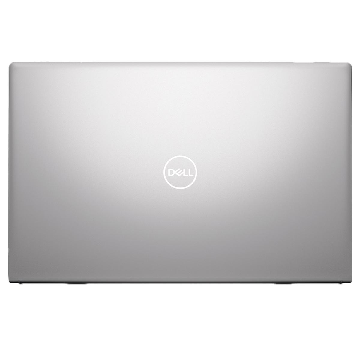 Srebrny laptop z logo Dell pośrodku. Laptop jest zamknięty.