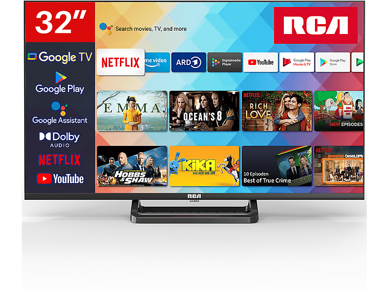 RCA SRG32HQ1C LED TV (Flat, 31 Zoll / 81 cm, HD, SMART TV)