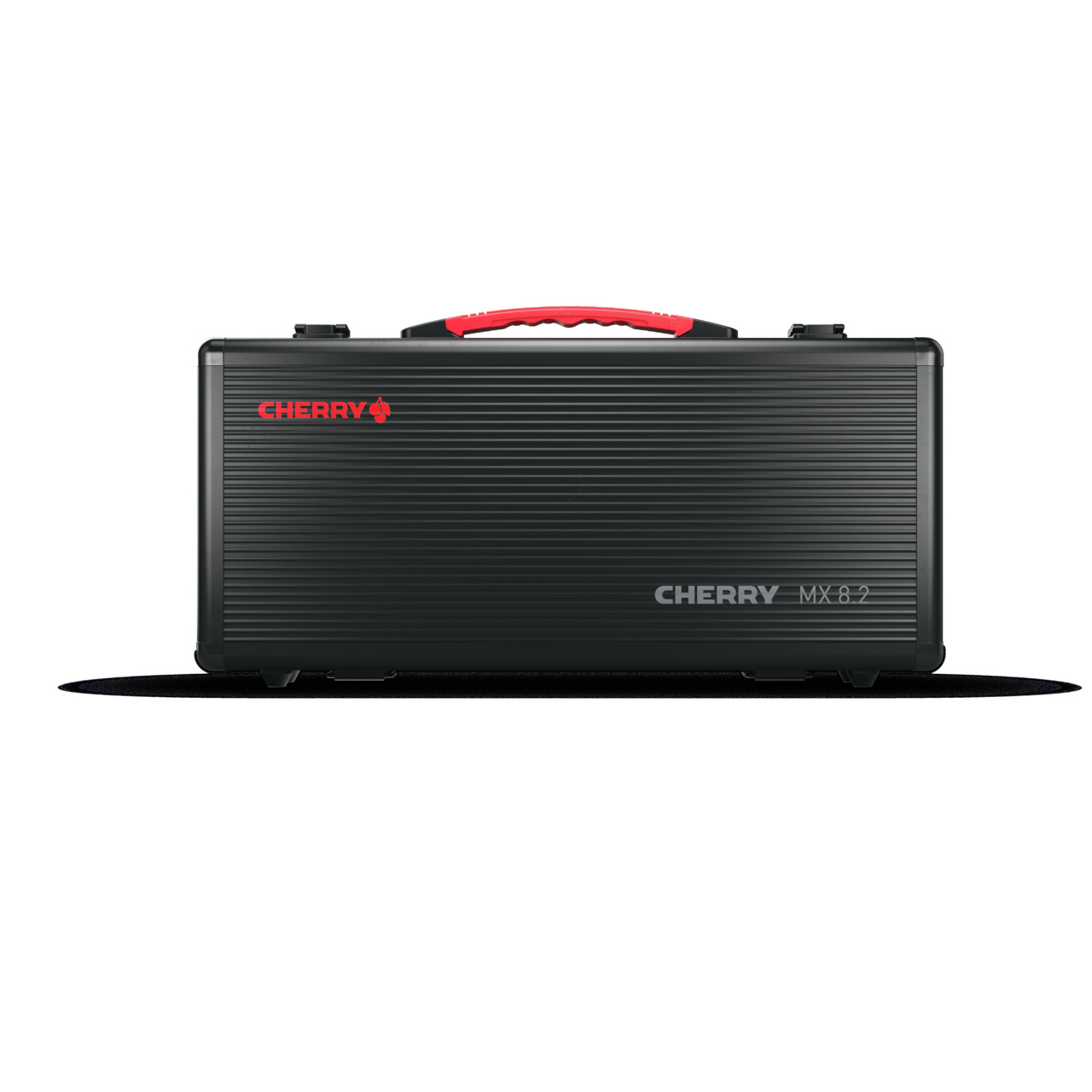 Black Cherry MX 8.2 carrying case. The case is black and has a red handle.