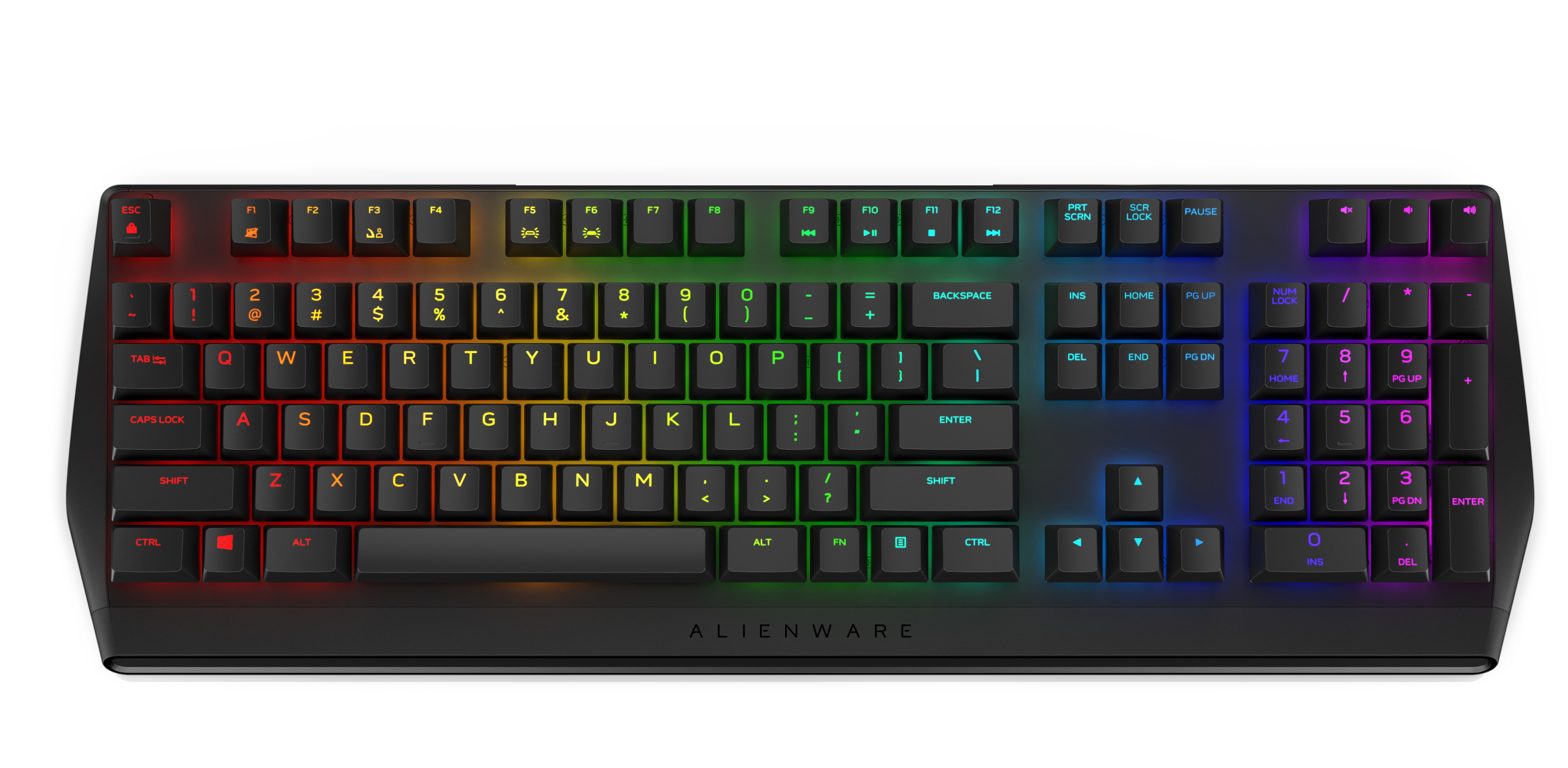ALIENWARE AW410K RGB Cherry MX Brown Switch İngilizce Mekanik Kablolu Gaming Klavye Siyah