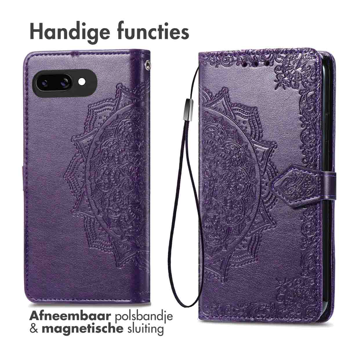 IMOSHION Coque folio compatible avec Google Pixel 9a Étui de Téléphone voor Google Google Pixel 9a Violet