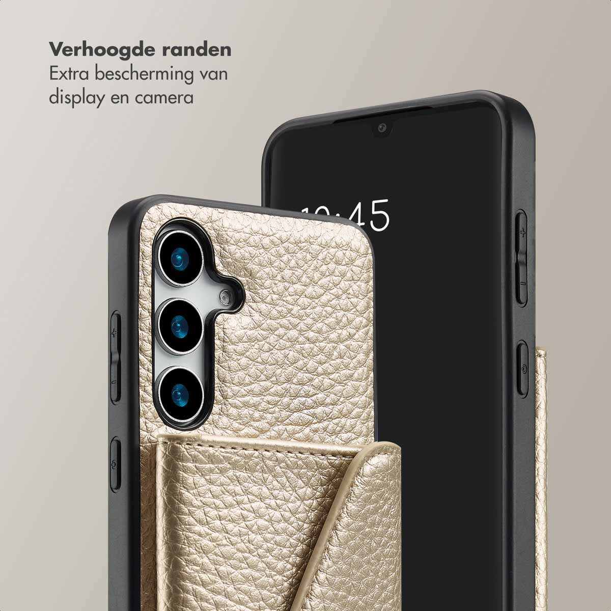 SELENCIA Coque avec lanière compatible avec Samsung Galaxy S24/Samsung Galaxy S25 Étui de Téléphone voor Samsung Samsung Galaxy S24/Samsung Galaxy S25 Dorée