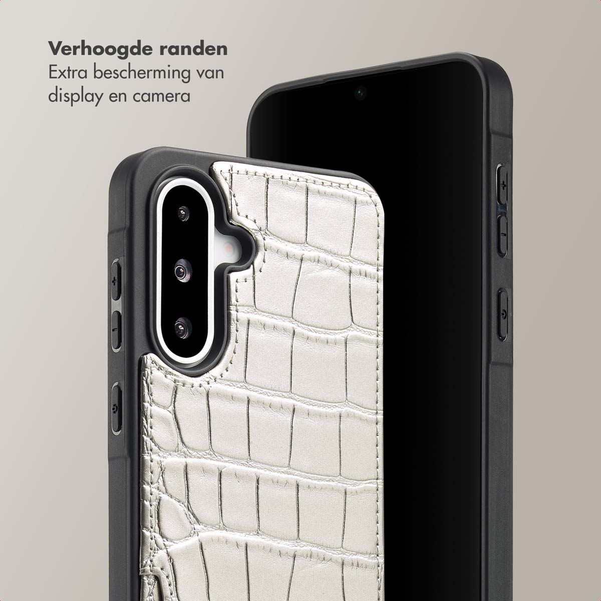 SELENCIA Coque avec lanière compatible avec Samsung Galaxy A36/Samsung Galaxy A56 (5G) Étui de Téléphone voor Samsung Samsung Galaxy A36/Samsung Galaxy A56 (5G) Argent
