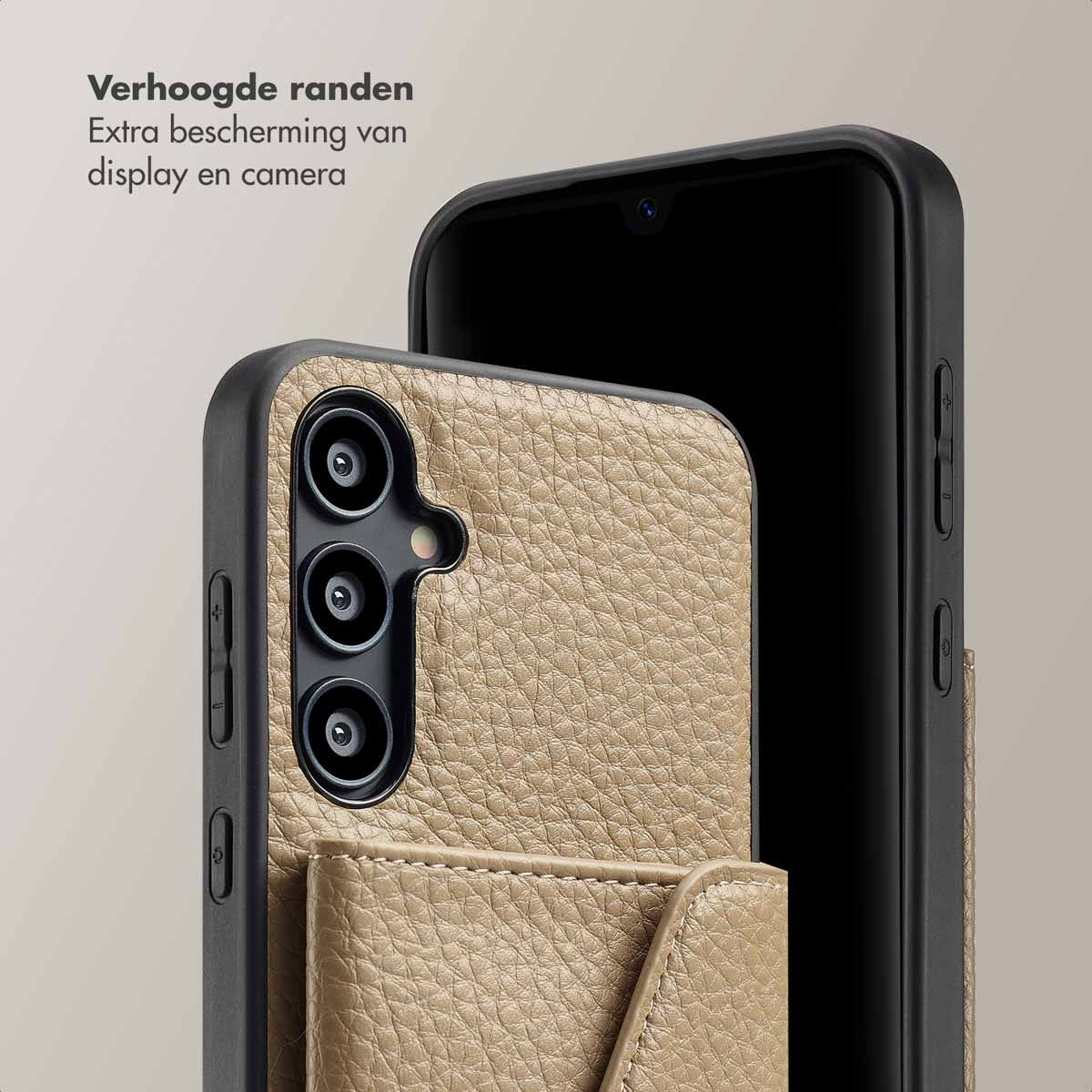 SELENCIA Sera Koordhoes met pashouder envelop - Geschikt voor Samsung Galaxy A55 - Telefoonhoesje voor Samsung Samsung Galaxy A55 (5G) Beige