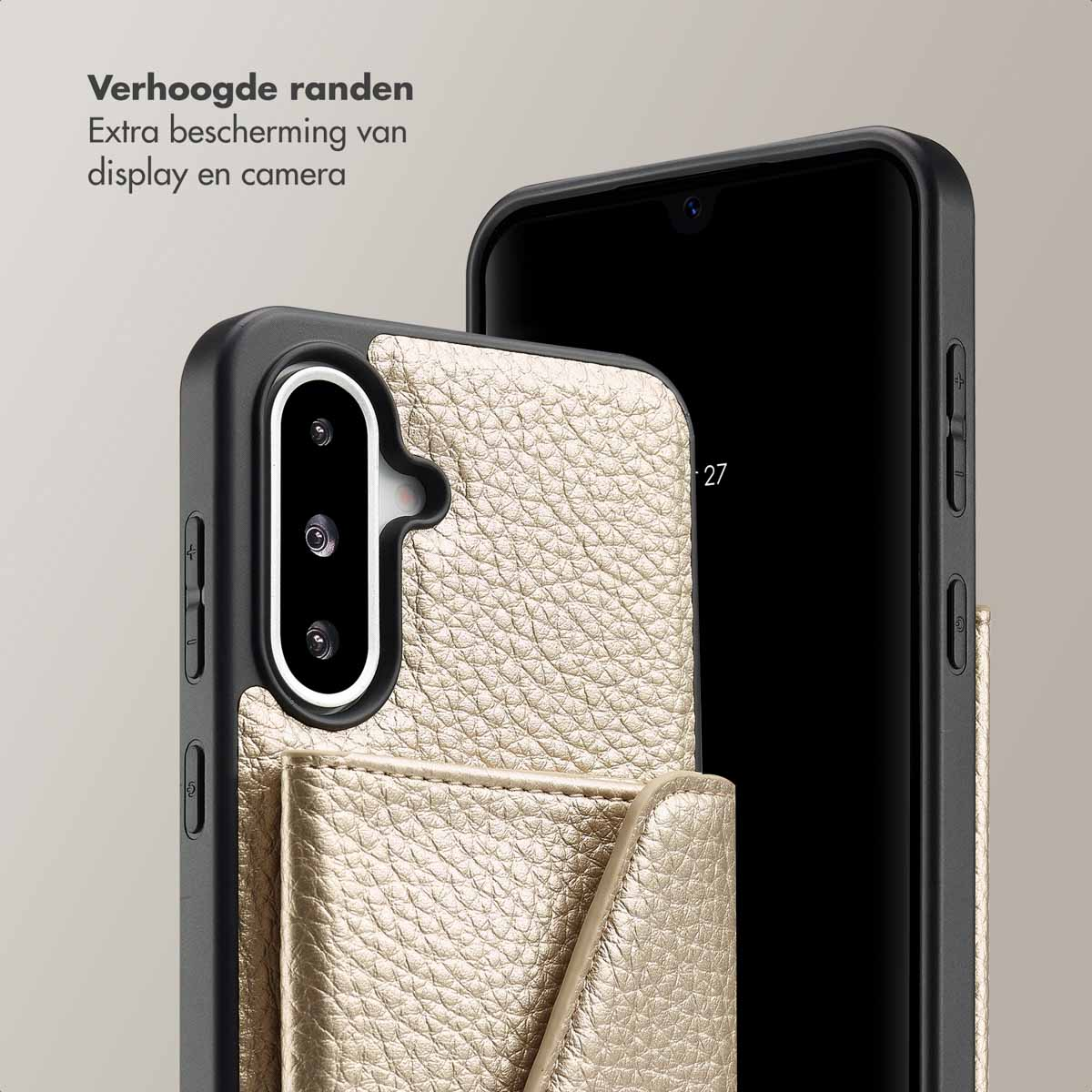 SELENCIA Sera Koordhoes met pashouder envelop - Geschikt voor Samsung Galaxy A36 / A56 - Telefoonhoesje voor Samsung Samsung Galaxy A36/Samsung Galaxy A56 (5G) Goud