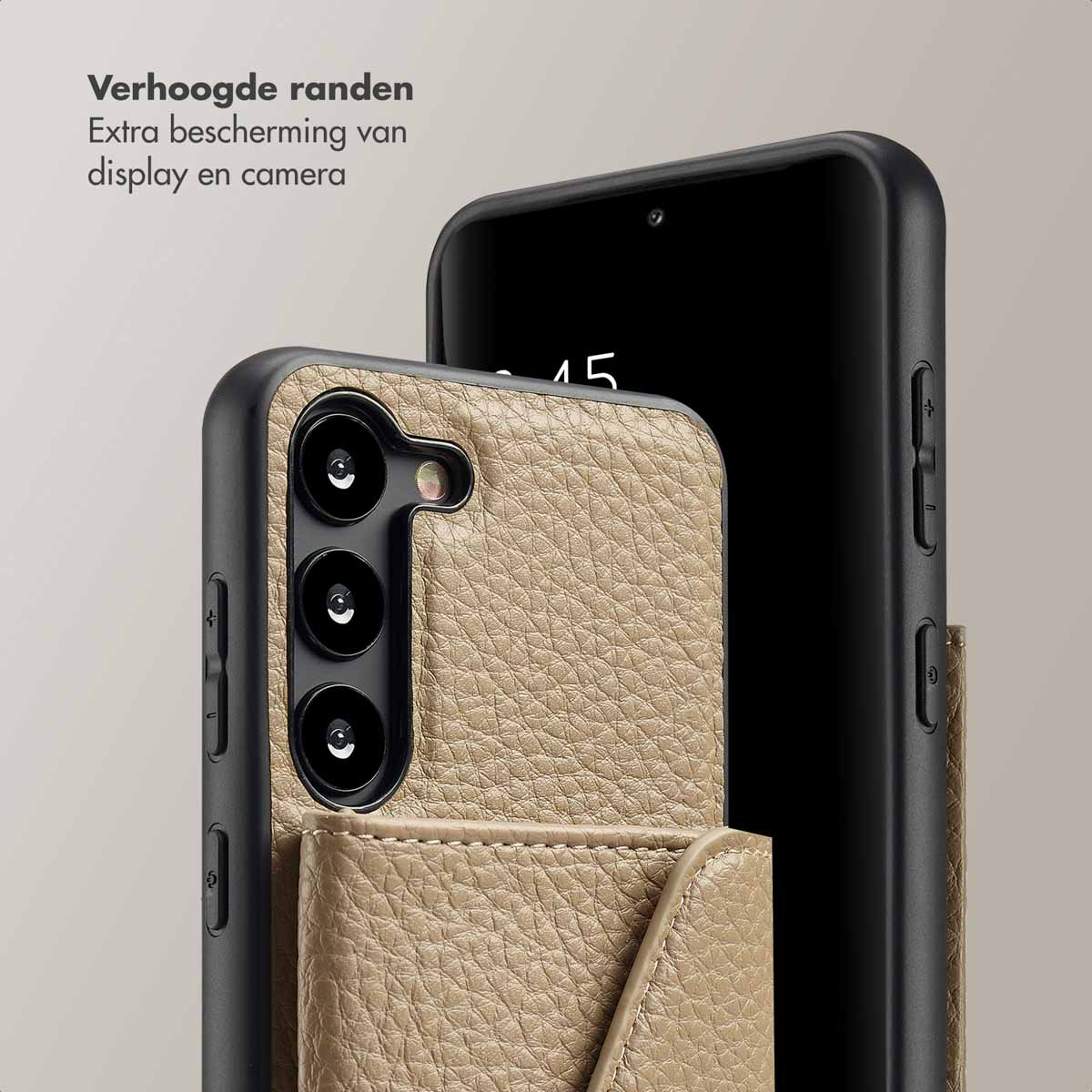 SELENCIA Sera Koordhoes met pashouder envelop - Geschikt voor Samsung Galaxy S23 - Telefoonhoesje voor Samsung Samsung Galaxy S23 Beige