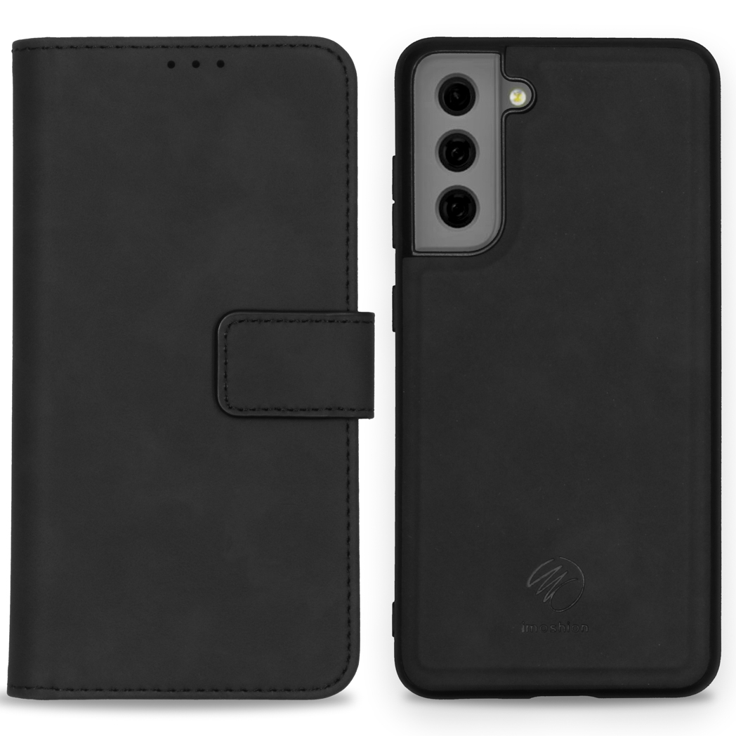 IMOSHION Uitneembare 2-in-1 Luxe Bookcase - Geschikt voor Samsung Galaxy S21 FE - Telefoonhoesje voor Samsung Samsung Galaxy S21 FE Zwart