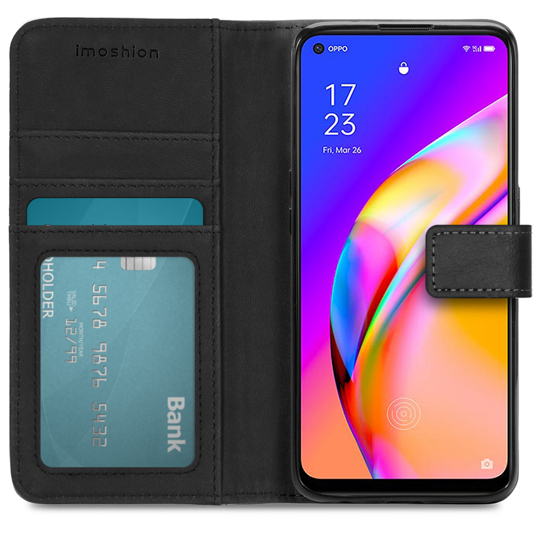IMOSHION Custodia a Libro Lussuosa, Copertina, Oppo, Oppo A94 (5G), Nero