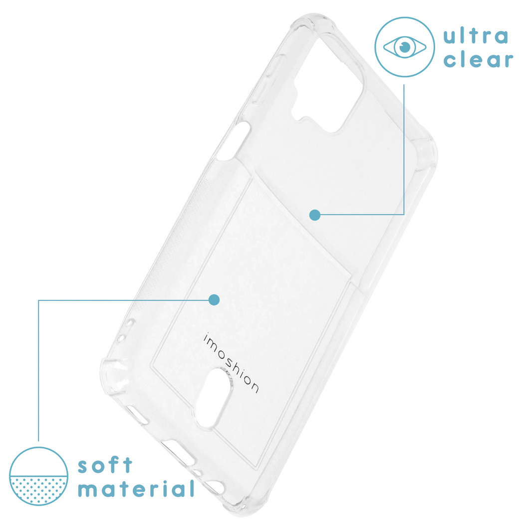 Coque de téléphone transparente. La coque porte la marque imoshion. Matériau doux et ultra clair.