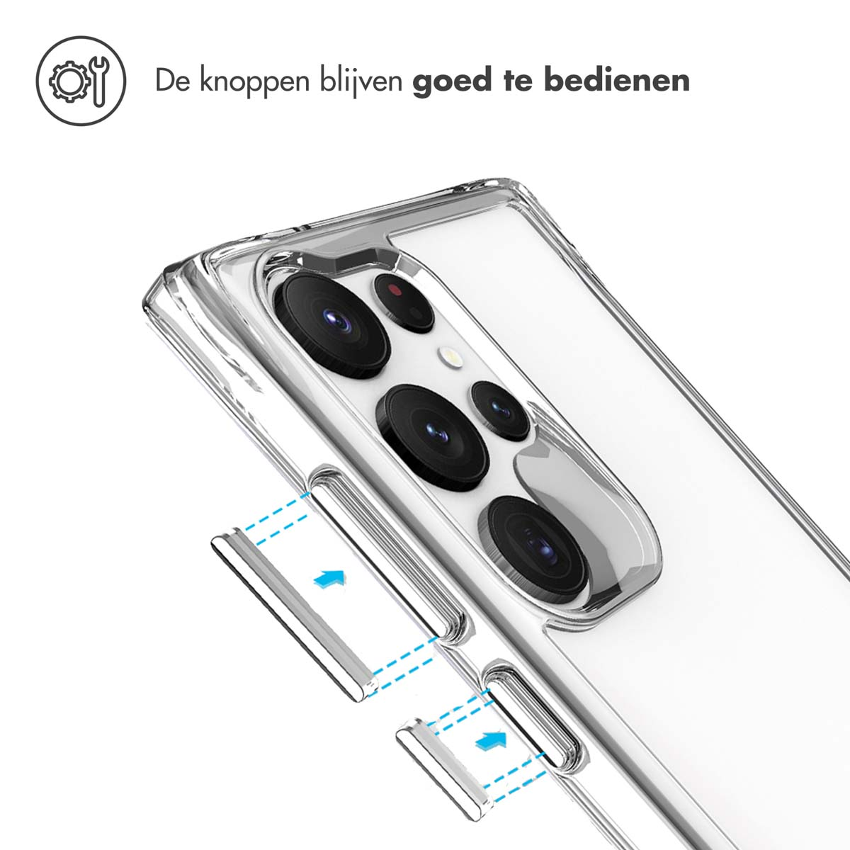 IMOSHION Rugged Air Case - Geschikt voor Samsung Galaxy S23 Ultra - Telefoonhoesje voor Samsung Samsung Galaxy S23 Ultra Transparant